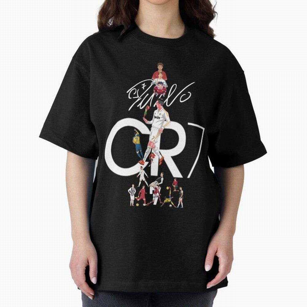 CR7 Oversized T-Shirt Back Your Heroes with the FIFA World Cup 2026 Journey through Messi, Neymar and Mbappe Highlights, Netherlands Pride, Supporter Pride, Iconic Celebrations, Legendary Names and Global Match Day Energy; Ideal for Football Dads,