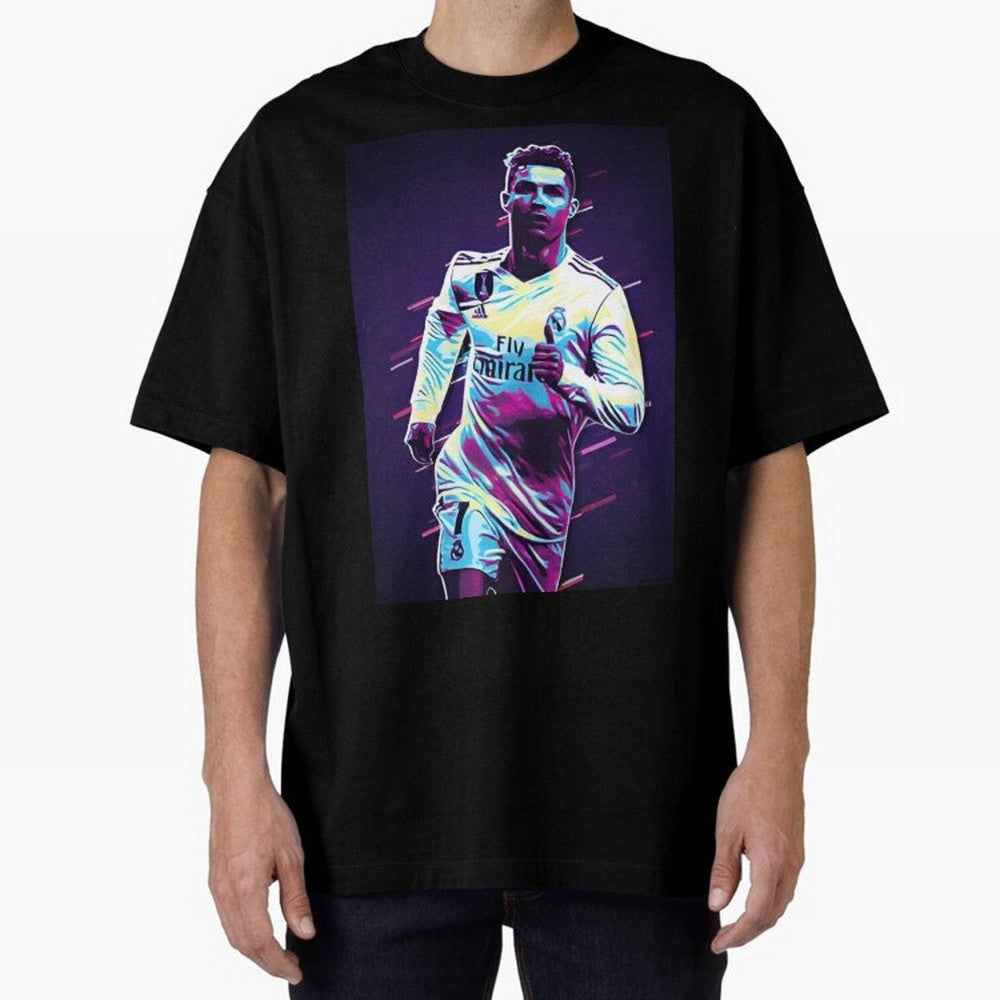 Cr7 Oversized T-Shirt Mark Global Football Passion for FIFA World Cup 2026 USA Canada Mexico, Built around Haaland, France and Portugal, Goal Celebration Energy, Supporter Heritage, Football Icons and Worldwide Tournament Joy; Ideal for Football