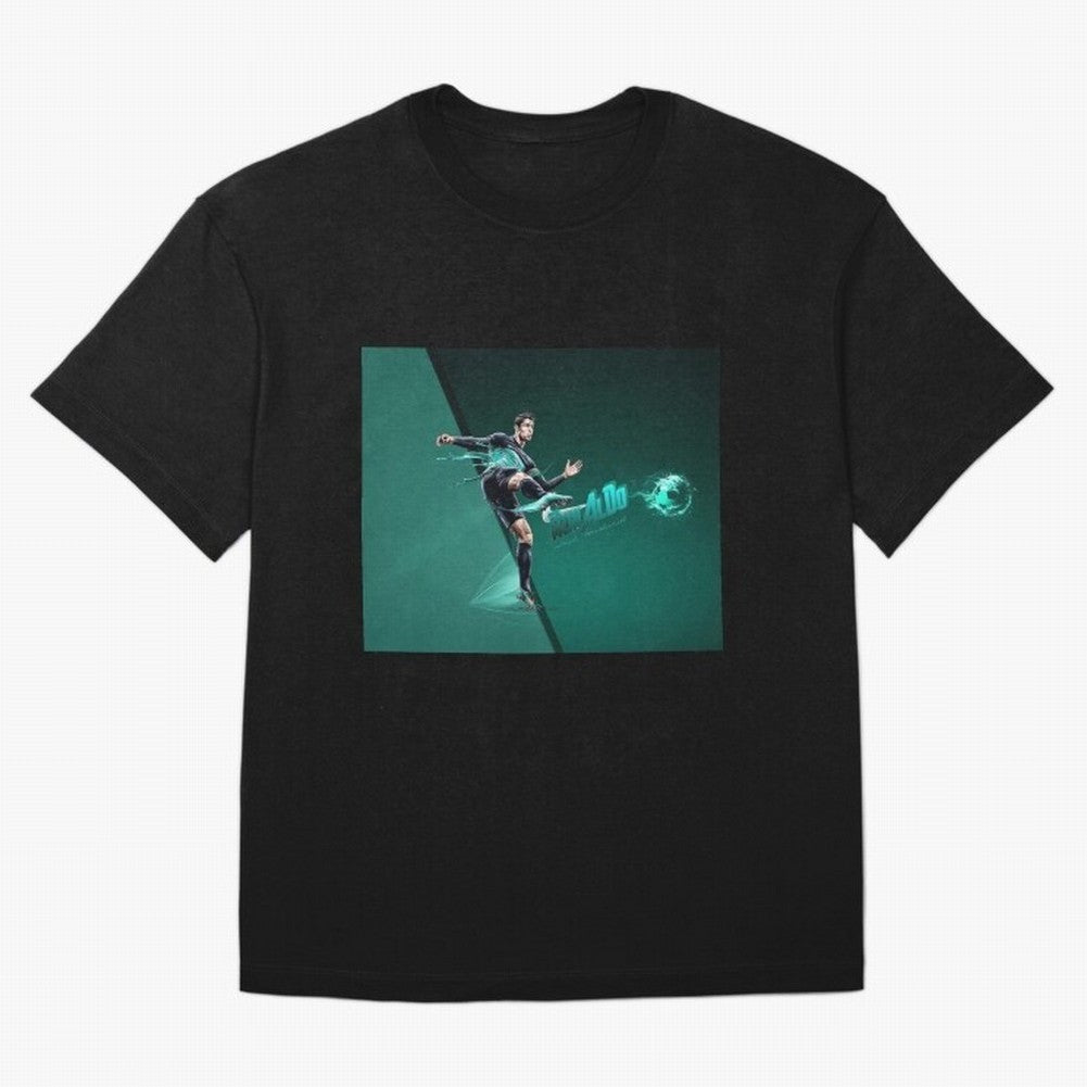 Cristiano Ronaldo #442 Oversized T-Shirt Honor the Beautiful Game during Global Football Passion for FIFA World Cup 2026 Group Stage, Built around CR7, Portugal, Spain and Germany, Championship Spirit, Famous Goals, Roaring Crowds and International