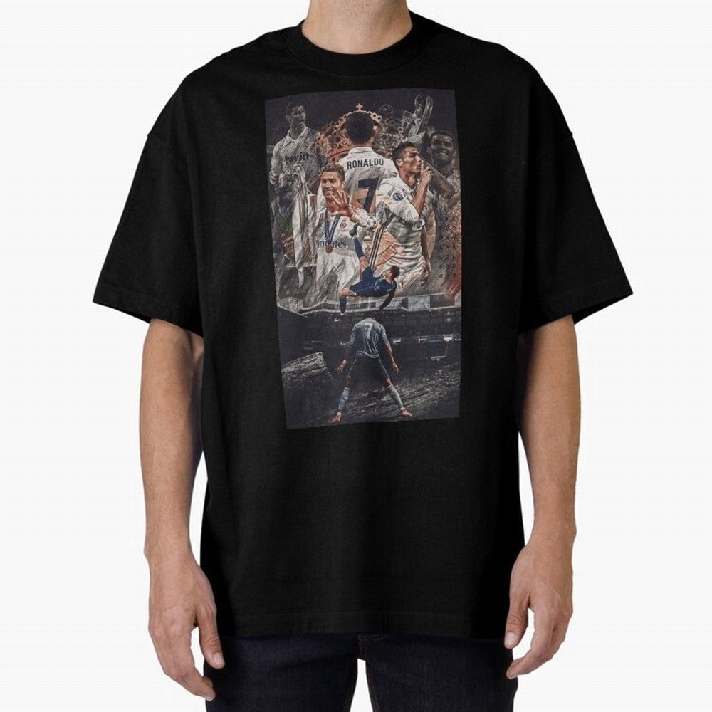 Cristiano Ronaldo Oversized T-Shirt Get Ready for FIFA World Cup 2026 Group Stage Spirit, Made for Spain, Neymar, Haaland and Cristiano Ronaldo, Goal Celebration Energy, Supporter Heritage, Football Icons and Worldwide Tournament Joy; Great for