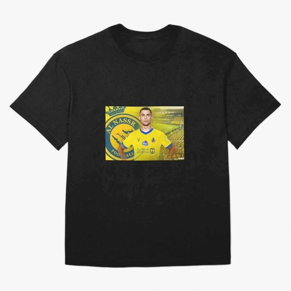AL NASSR CRISTIANO RONALDO Oversized T-Shirt Share Global Football Passion for FIFA World Cup 2026 USA Canada Mexico, Inspired by Neymar, Germany, Vintage Soccer Flavor, Modern Football Stars, National Flags and Final Night Emotion; Made for