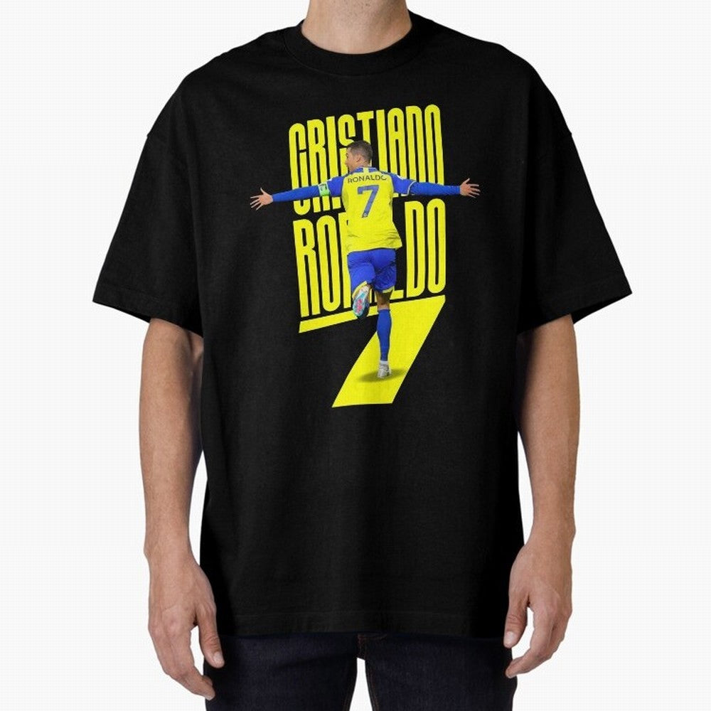 cristiano ronaldo 7 Oversized T-Shirt Show Match Day Excitement for the FIFA World Cup 2026 Journey through Haaland and Mbappe Highlights, Spain Pride, Stadium Chants, National Pride, Trophy Dreams and Unforgettable Football Memories; Ideal for