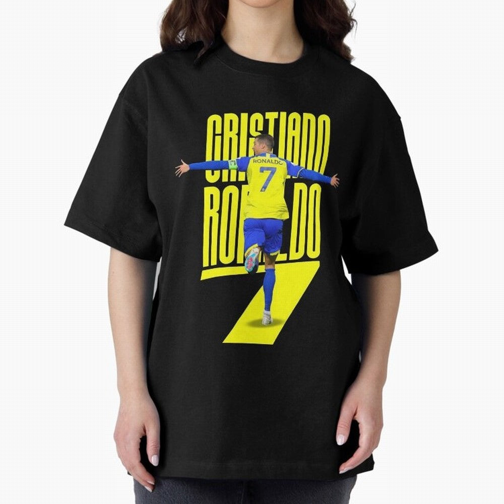 cristiano ronaldo 7 Oversized T-Shirt Show Match Day Excitement for the FIFA World Cup 2026 Journey through Haaland and Mbappe Highlights, Spain Pride, Stadium Chants, National Pride, Trophy Dreams and Unforgettable Football Memories; Ideal for