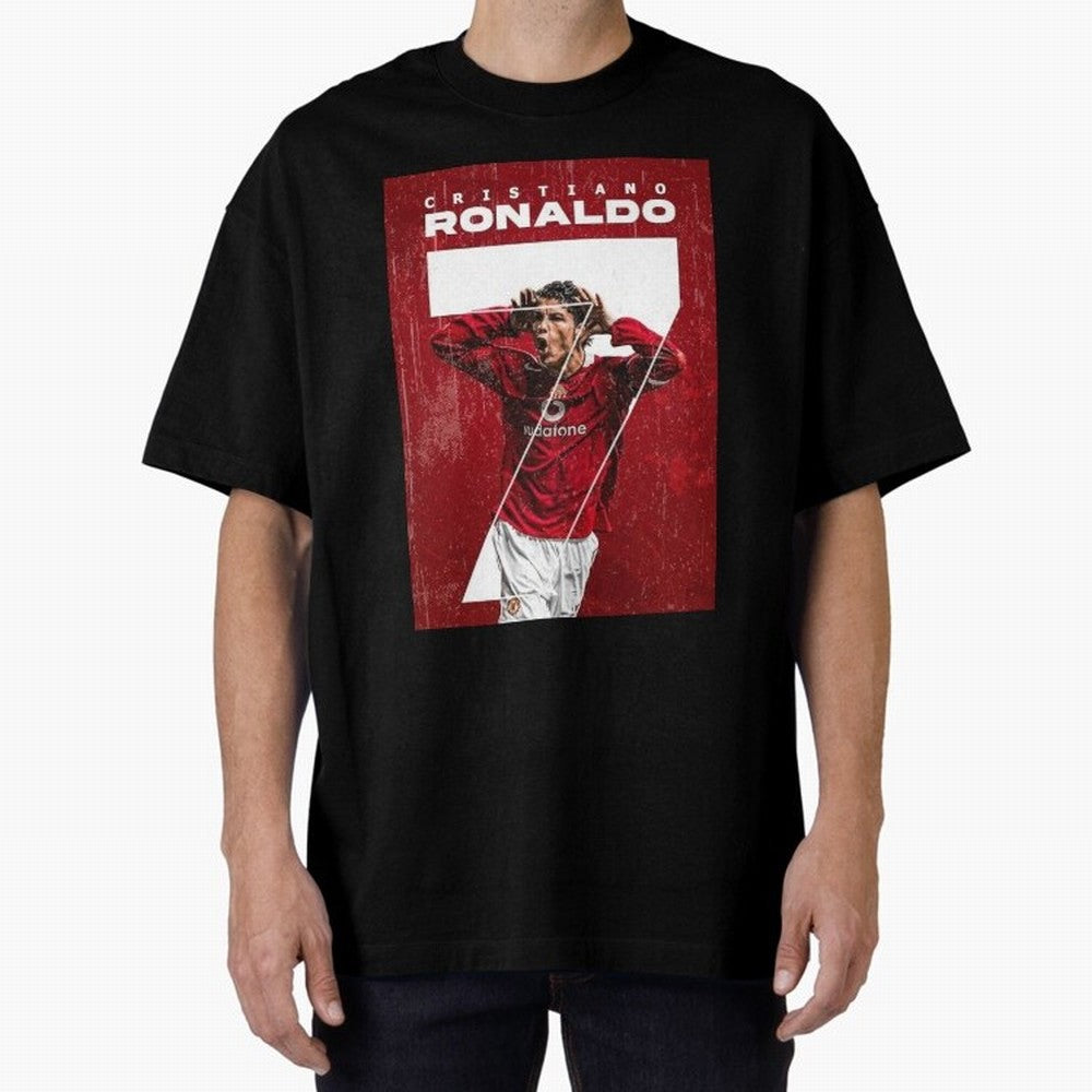 Cristiano Ronaldo Oversized T-Shirt Capture Stadium Memories from FIFA World Cup 2026 Group Stage Celebrating Messi, Neymar and Mbappe, England, France and Netherlands Energy, Champion Mindset, Group Stage Buzz, Knockout Tension and Passionate Fan