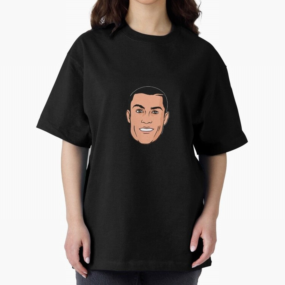 CR7 , Cristiano Ronaldo fan-art Oversized T-Shirt Show Championship Spirit for the FIFA World Cup 2026 Group Stage Journey through Messi, CR7 and Mbappe Highlights, Spain and Netherlands Pride, Classic Soccer Heritage, Championship Pressure, Fan