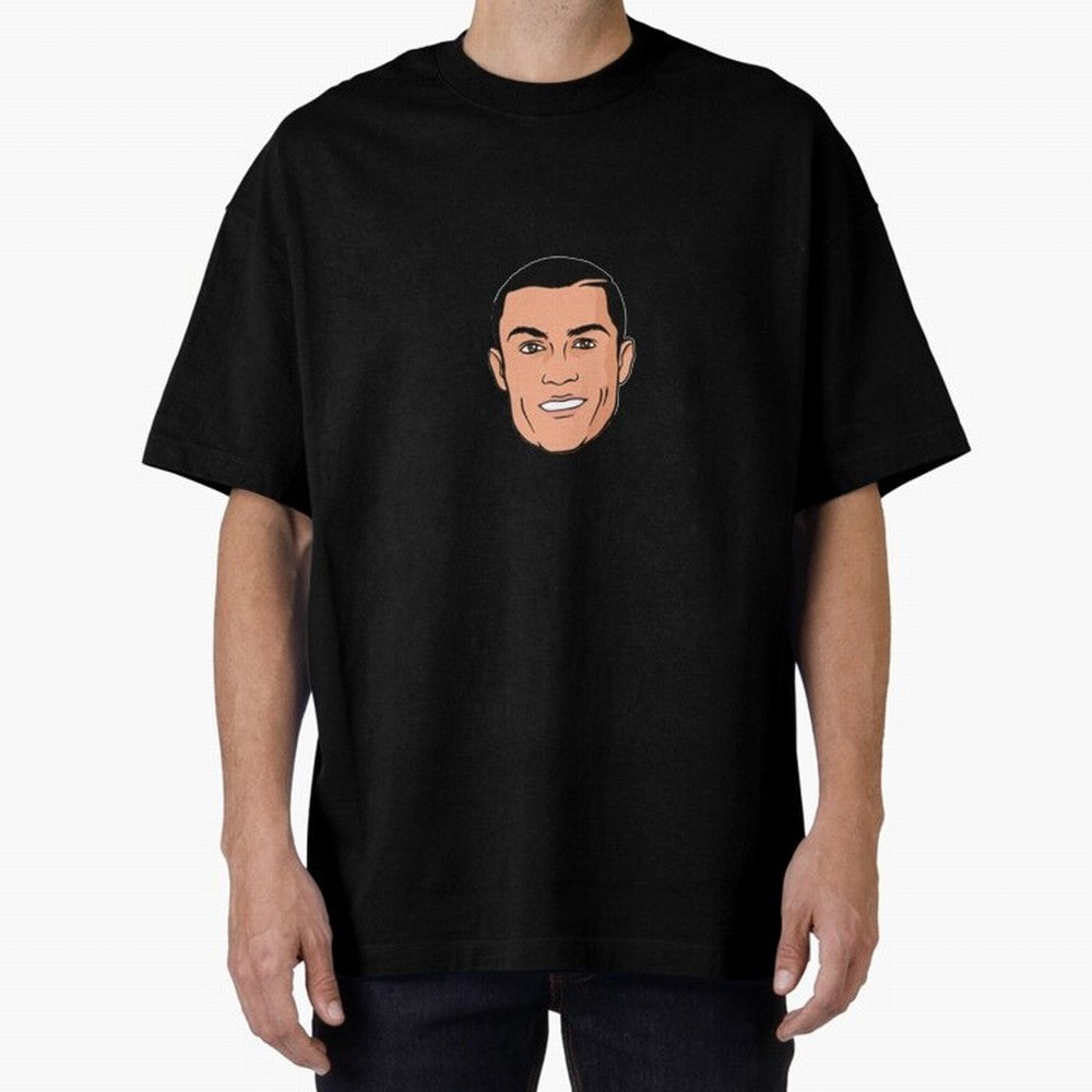CR7 , Cristiano Ronaldo fan-art Oversized T-Shirt Show Championship Spirit for the FIFA World Cup 2026 Group Stage Journey through Messi, CR7 and Mbappe Highlights, Spain and Netherlands Pride, Classic Soccer Heritage, Championship Pressure, Fan