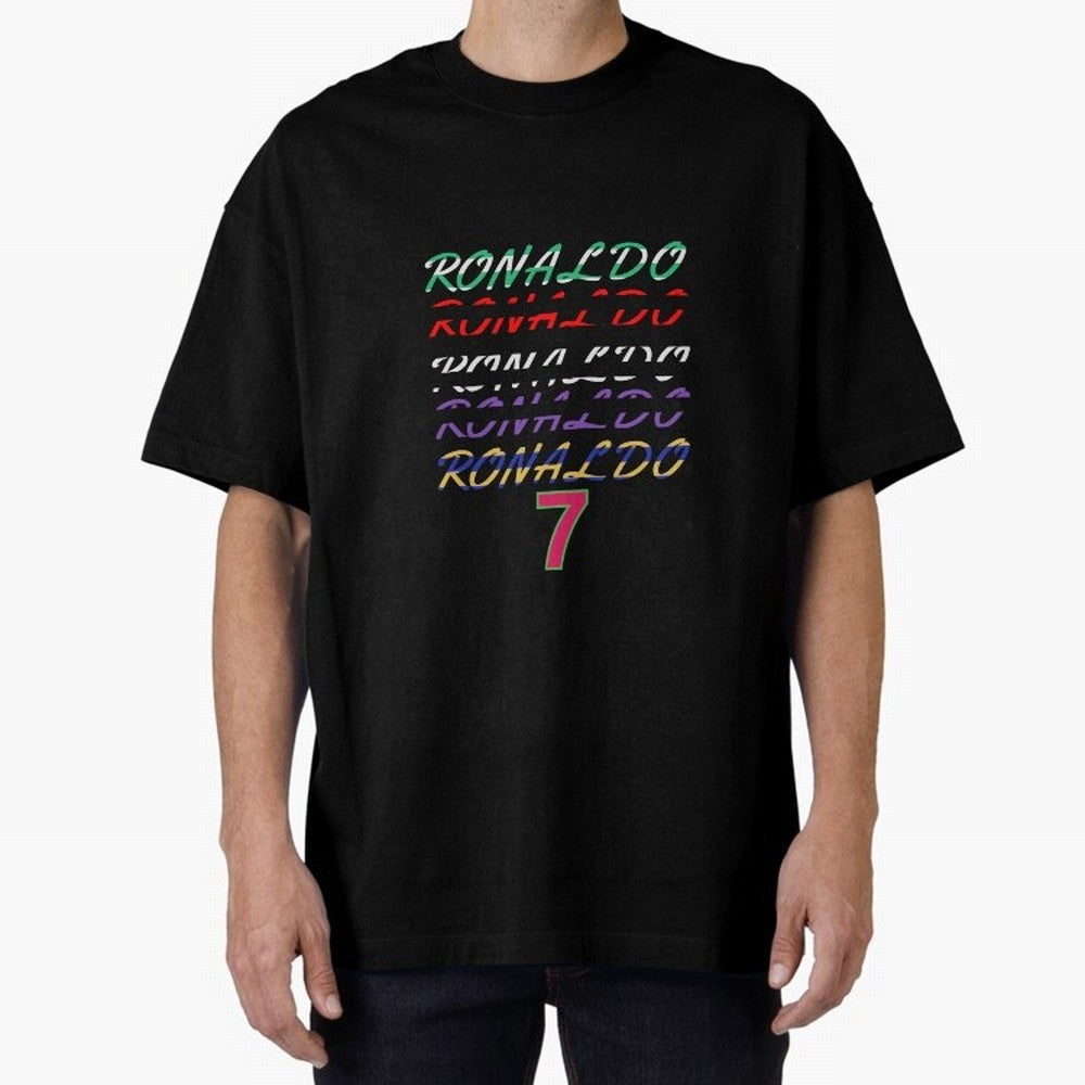 WITH CR7 RONALDO - ALL CAREER Oversized T-Shirt Celebrate the Stars of FIFA World Cup 2026 USA Canada Mexico Made for Haaland and Mbappe, Netherlands Energy, Supporter Pride, Iconic Celebrations, Legendary Names and Global Match Day Energy; Ideal