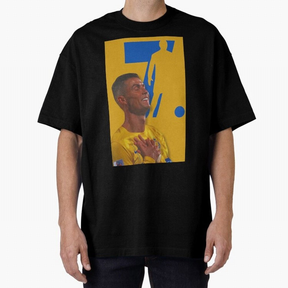 Cristiano ronaldo Oversized T-Shirt Feel the Roar of Global Football Passion for FIFA World Cup 2026 USA Canada Mexico, Featuring Messi, Neymar and Mbappe, Germany, Championship Spirit, Famous Goals, Roaring Crowds and International Football Unity;