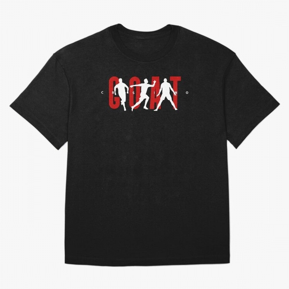 Cristiano Ronaldo Goat Oversized T-Shirt Unlock the FIFA World Cup 2026 Journey through Haaland and Mbappe Highlights, France Pride, Vintage Soccer Flavor, Modern Football Stars, National Flags and Final Night Emotion; Created for Match Day