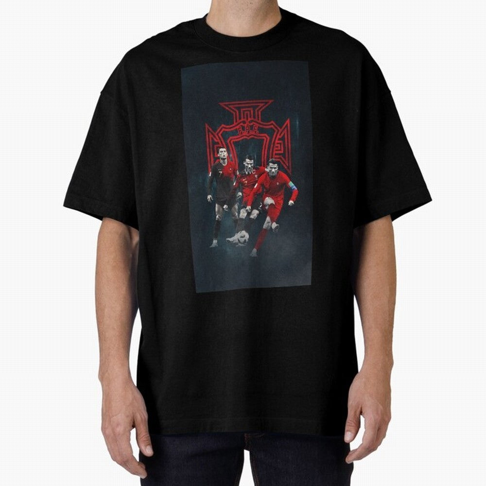 Art CR7 Wallpaper Oversized T-Shirt Follow the Final Road of the FIFA World Cup 2026 Group Stage Journey through Mbappe Highlights, England and Germany Pride, Classic Soccer Heritage, Championship Pressure, Fan Loyalty and International Pride;