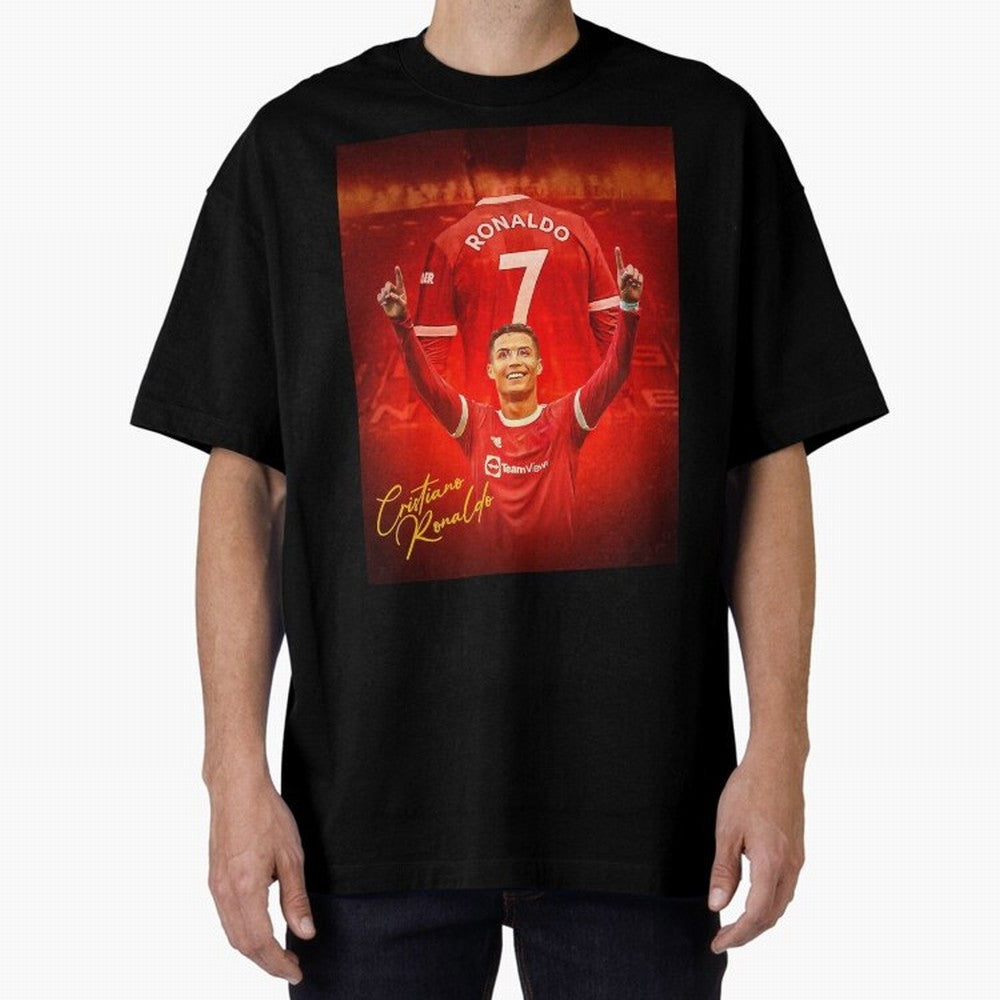 Cristiano Ronaldo ,Manchester 2022 Star, Football Poster, Ronaldo Gifts, Ronaldo Best Selling Oversized T-Shirt Celebrate Rivalries and Pride in Match Day Hype around FIFA World Cup 2026, Haaland, Spain and Netherlands, Football Passion, Legendary