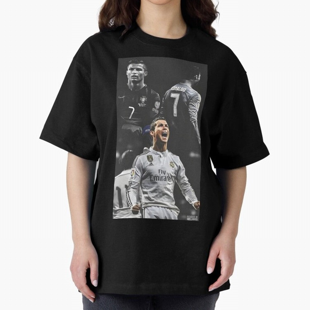 Cristiano Ronaldo CR7 Football Art Poster Oversized T-Shirt Celebrate Every Goal in Global Football Passion for FIFA World Cup 2026, Filled with Messi, Neymar and Mbappe, France, Game Day Rituals, Football Legends, Country Pride and the Road to the