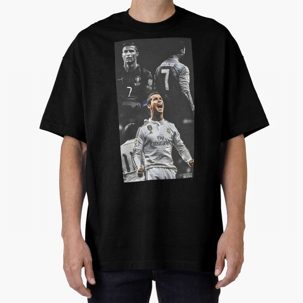 Cristiano Ronaldo CR7 Football Art Poster Oversized T-Shirt Celebrate Every Goal in Global Football Passion for FIFA World Cup 2026, Filled with Messi, Neymar and Mbappe, France, Game Day Rituals, Football Legends, Country Pride and the Road to the