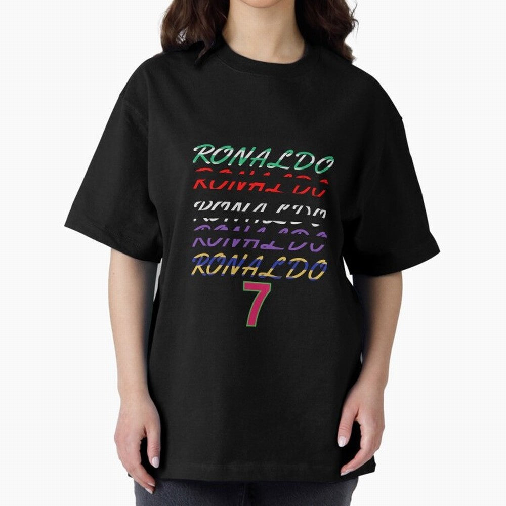 LOVE CR7 RONALDO - ALL CAREER Oversized T-Shirt Share the Excitement of Match Day Hype around FIFA World Cup 2026 USA Canada Mexico, Messi, Neymar and Mbappe, Spain and Netherlands, Sports Nostalgia, International Competition, Famous Players and