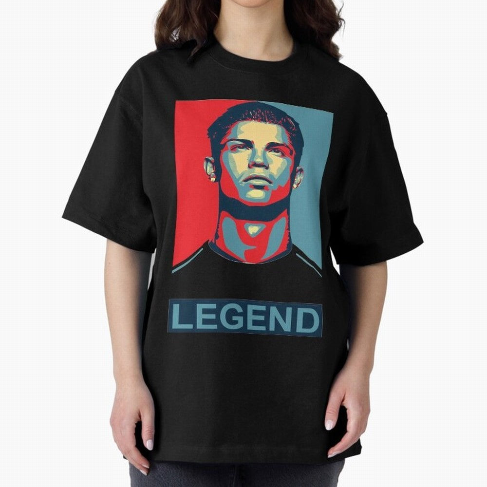 cristiano ronaldo legend Oversized T-Shirt Make Game Day About Global Football Passion for FIFA World Cup 2026, Centered on Messi, CR7 and Mbappe, Argentina, France and Brazil, Championship Spirit, Famous Goals, Roaring Crowds and International