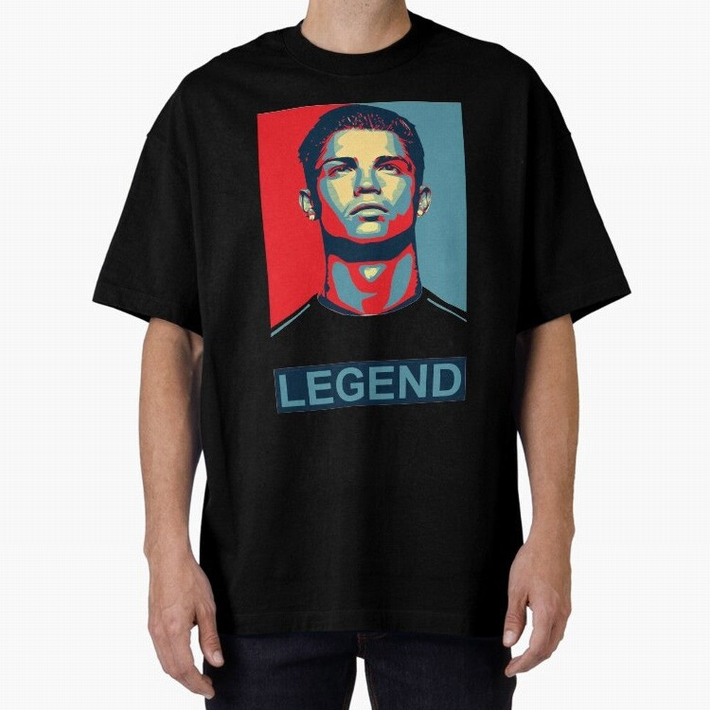 cristiano ronaldo legend Oversized T-Shirt Make Game Day About Global Football Passion for FIFA World Cup 2026, Centered on Messi, CR7 and Mbappe, Argentina, France and Brazil, Championship Spirit, Famous Goals, Roaring Crowds and International