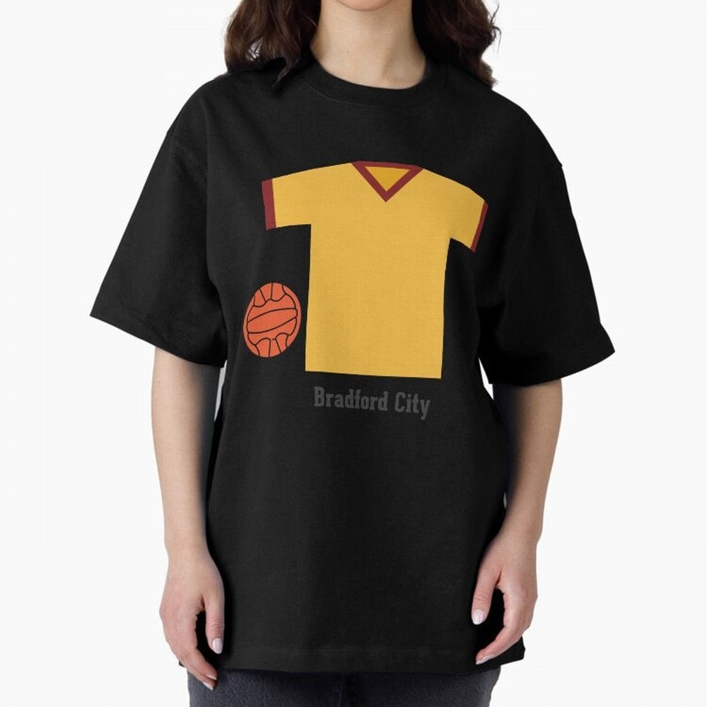 Bradford City Oversized T-Shirt Experience the Global Stage of FIFA World Cup 2026 Spirit, Filled with Portugal, Spain and Germany, Neymar, Game Day Rituals, Football Legends, Country Pride and the Road to the Final; Great for Watch Parties, Sports
