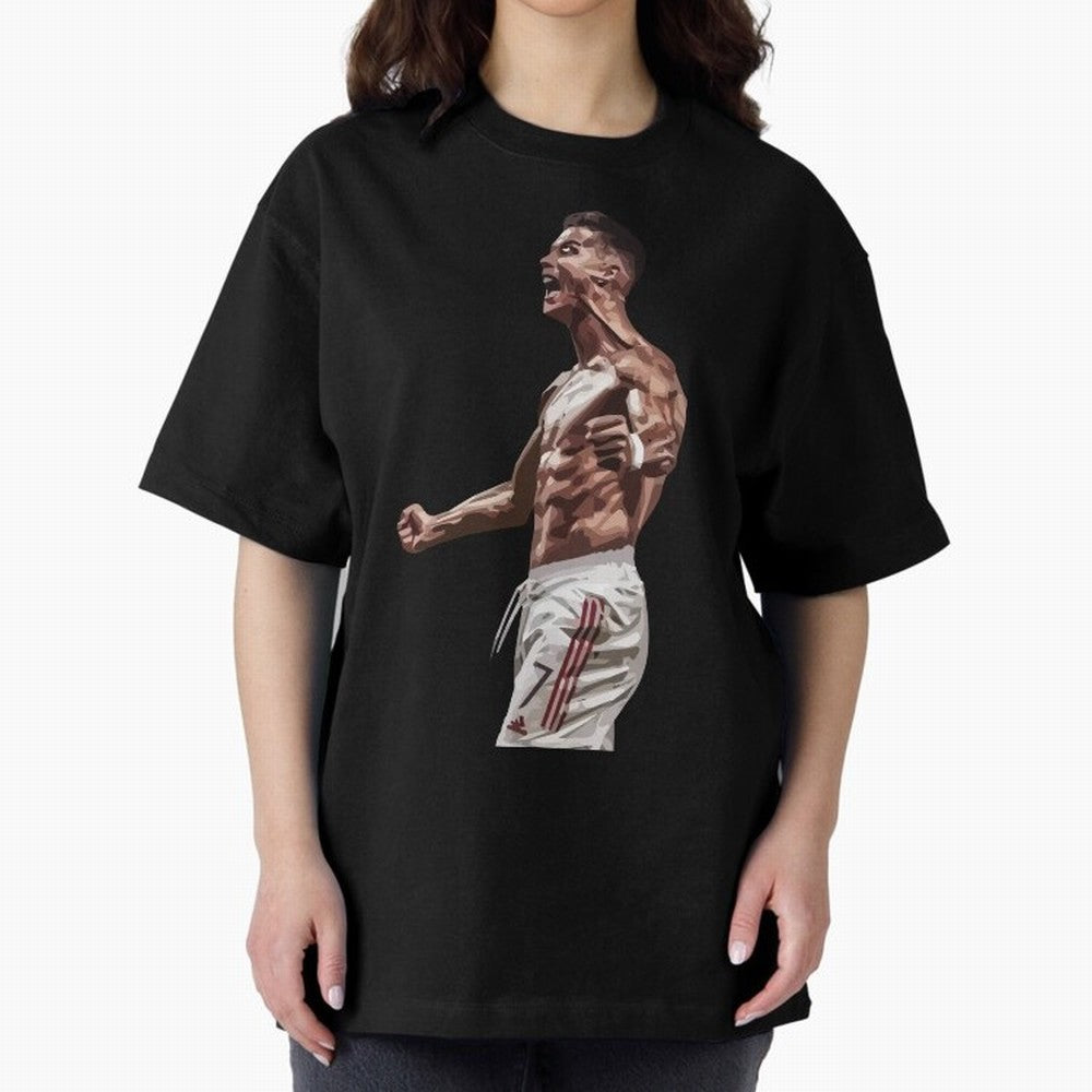 Cristiano Ronaldo - Celebration - CR7 - Black Oversized T-Shirt Carry FIFA World Cup 2026 USA Canada Mexico Filled with Cristiano Ronaldo, Germany Energy, Tournament Hype, Historic Matchups, Family Viewing Parties and Global Sports Pride; Made for