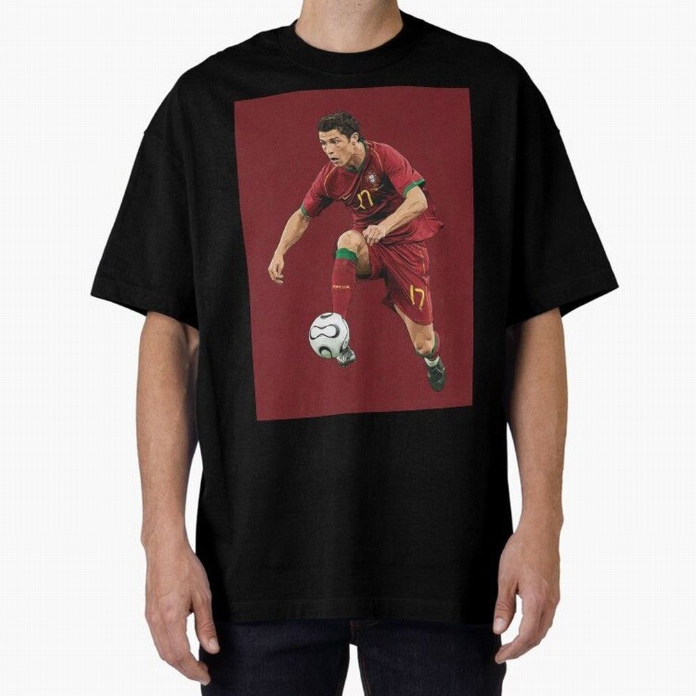 Ronaldo Oversized T-Shirt Get Ready for Match Day Hype around FIFA World Cup 2026 Group Stage, Mbappe and Neymar, Spain, Vintage Soccer Flavor, Modern Football Stars, National Flags and Final Night Emotion; Perfect for Supporters Who Want Bold