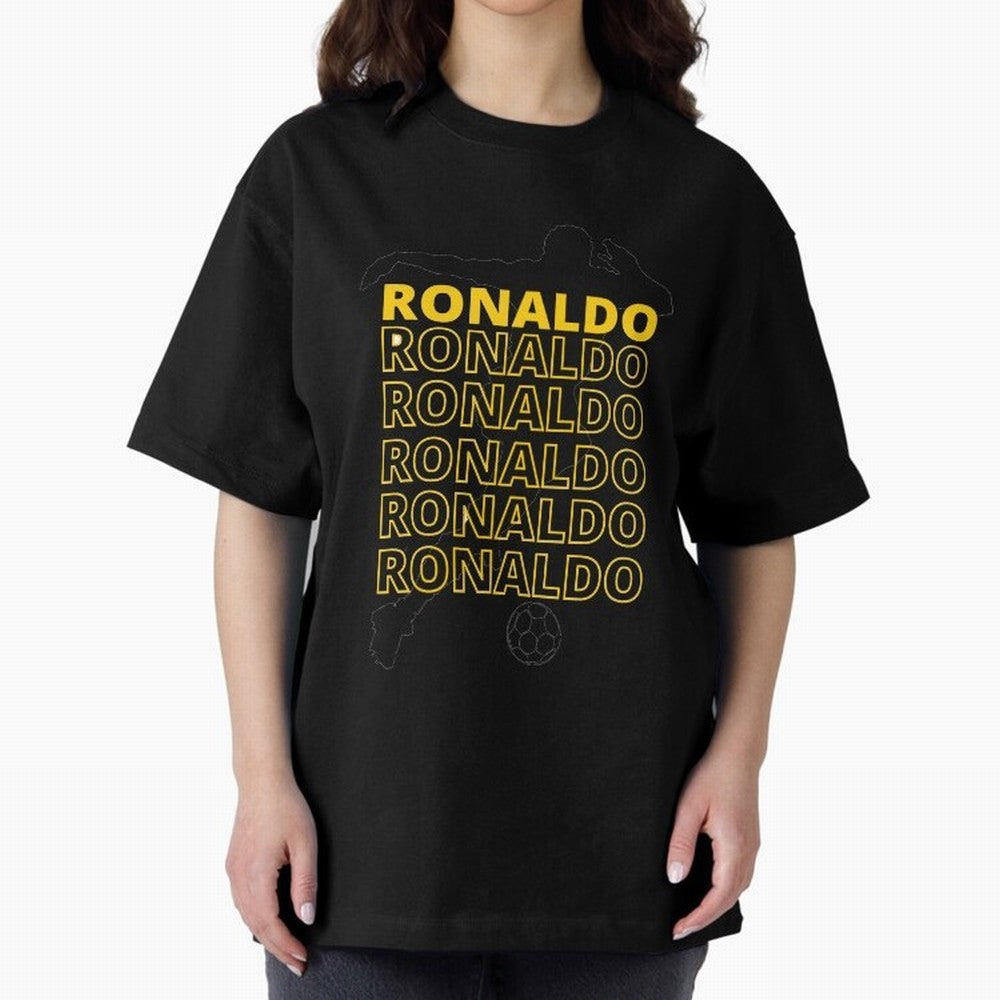 Ronaldo Oversized T-Shirt Carry National Pride through Match Day Hype around FIFA World Cup 2026 USA Canada Mexico, Cristiano Ronaldo, Haaland and CR7, England, Retro Football Energy, Iconic Rivalries, Trophy Chase Drama and Stadium Atmosphere;