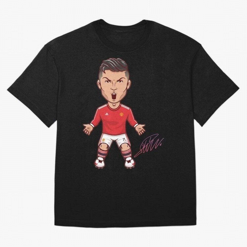 Cristiano Ronaldo CR7 Signature Oversized T-Shirt Honor Football Greatness during the FIFA World Cup 2026 Journey through CR7 and Messi Highlights, Portugal Pride, Championship Spirit, Famous Goals, Roaring Crowds and International Football Unity;
