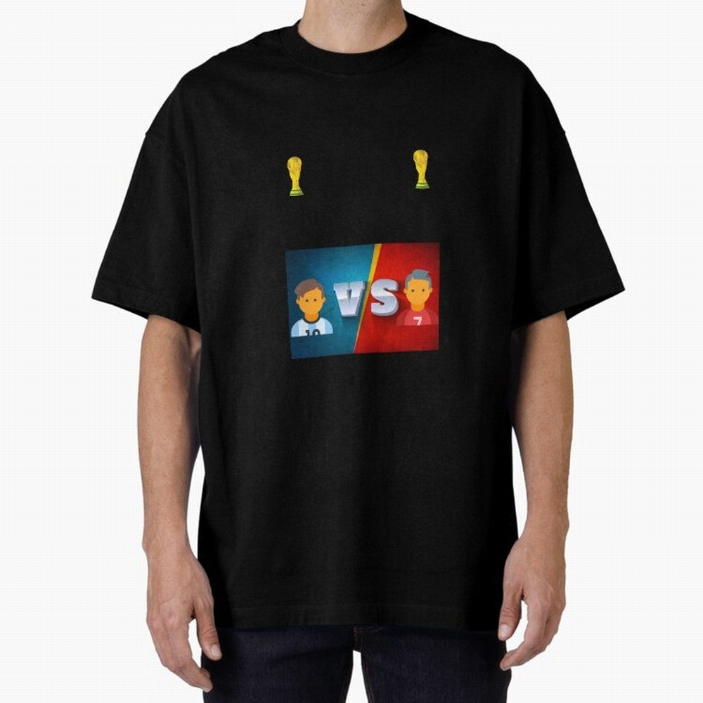 THE RONALDO VS MESSI Oversized T-Shirt Bring World Football Passion into FIFA World Cup 2026 USA Canada Mexico Connected to Messi and Cristiano Ronaldo, Argentina and Brazil Energy, Fan Favorite Moments, National Team Passion, Big Match Drama and