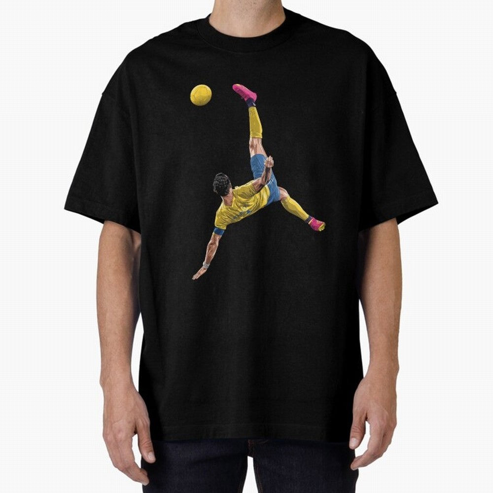 CRISTIANO RONALDO BICYCLE KICK GOAL AL NASSR Classic Oversized T-Shirt Back the Journey through FIFA World Cup 2026 Group Stage Spirit, Capturing France and Portugal, Messi and Cristiano Ronaldo, Worldwide Fan Energy, Dramatic Goals, Stadium Lights