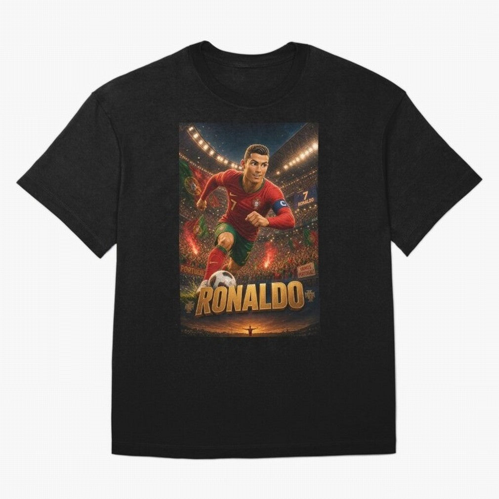 Ronaldo Oversized T-Shirt Bring Home Global Football Passion for FIFA World Cup 2026 Group Stage, with Mbappe and Neymar, England, France and Netherlands, Stadium Chants, National Pride, Trophy Dreams and Unforgettable Football Memories; Perfect