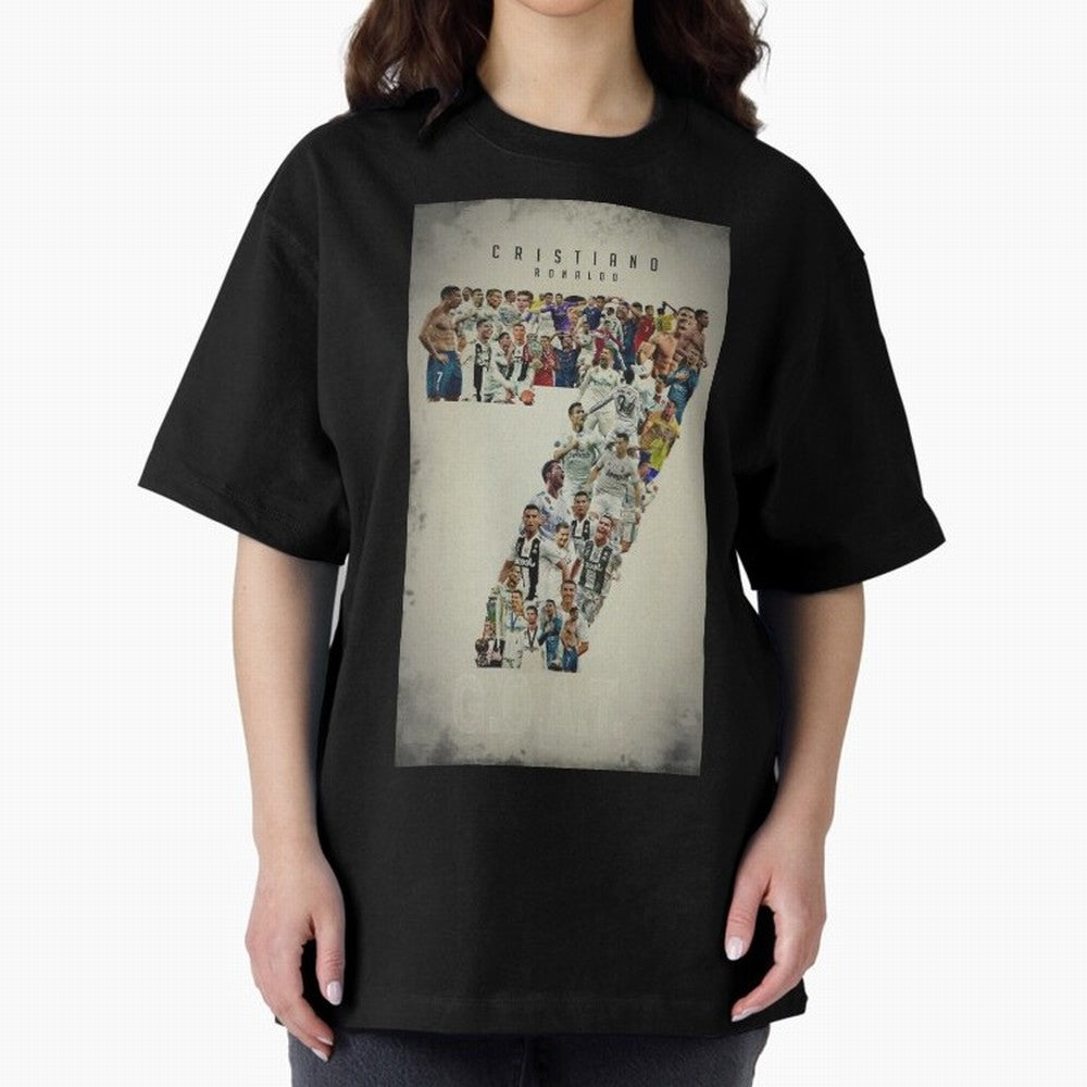 Cristiano Ronaldo Oversized T-Shirt Share Match Day Hype around FIFA World Cup 2026 Group Stage, Messi and Cristiano Ronaldo, Brazil, Portugal and Argentina, Goal Celebration Energy, Supporter Heritage, Football Icons and Worldwide Tournament Joy;