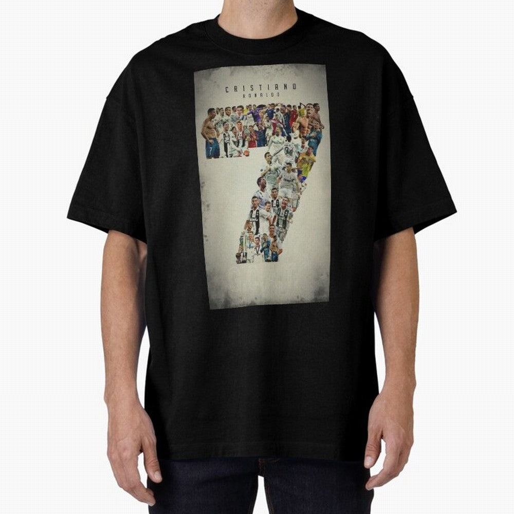 Cristiano Ronaldo Oversized T-Shirt Share Match Day Hype around FIFA World Cup 2026 Group Stage, Messi and Cristiano Ronaldo, Brazil, Portugal and Argentina, Goal Celebration Energy, Supporter Heritage, Football Icons and Worldwide Tournament Joy;