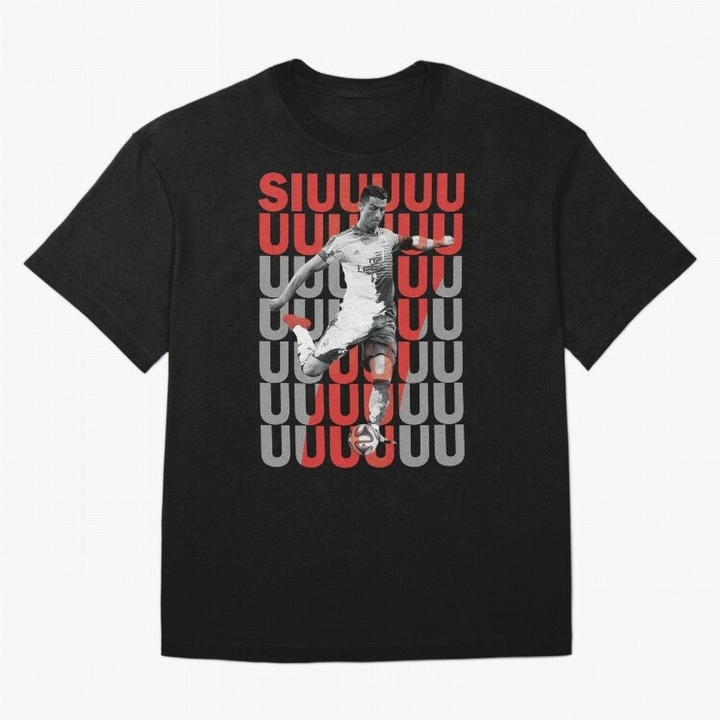 Siuuuuuu Cristiano Ronaldo Classic Oversized T-Shirt Fuel Your Fan Pride for FIFA World Cup 2026 for Fans of Messi, CR7 and Mbappe and England, Bringing Retro Football Energy, Iconic Rivalries, Trophy Chase Drama and Stadium Atmosphere; Ideal for