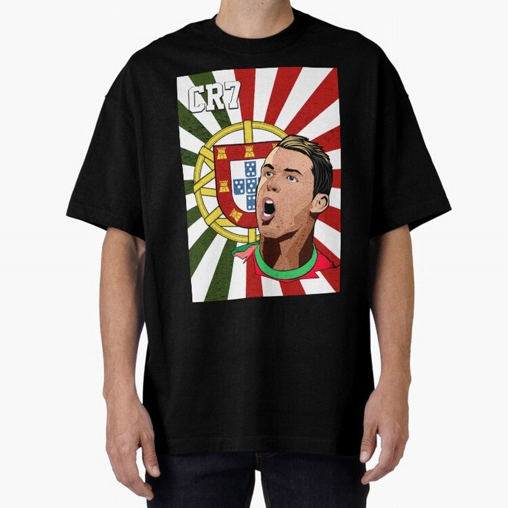 Cristiano Ronaldo 7 Oversized T-Shirt Celebrate Soccer Greatness during the FIFA World Cup 2026 Group Stage Journey through Neymar Highlights, England and Germany Pride, Stadium Memories, Football Loyalty, International Chants and Championship
