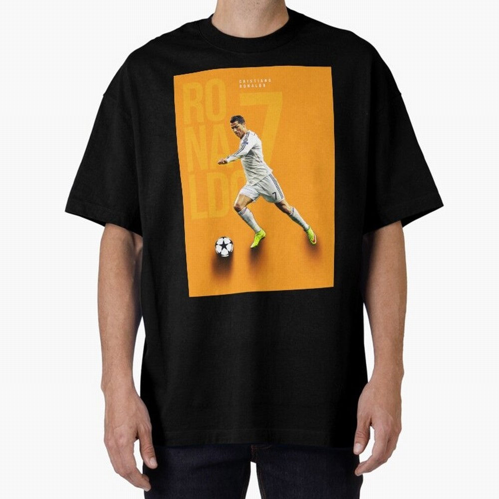 Cristiano Ronaldo 7 Oversized T-Shirt Capture Stadium Memories from Match Day Hype around FIFA World Cup 2026 USA Canada Mexico, Messi, Argentina and Brazil, Match Day Excitement, Supporter Culture, Golden Goals and Global Football Passion; Great
