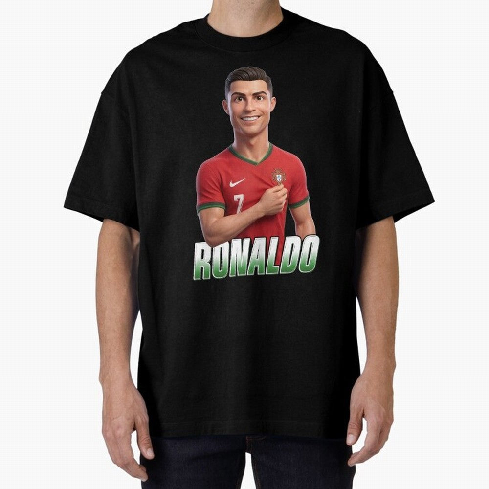 Ronaldo Oversized T-Shirt Build FIFA World Cup 2026 USA Canada Mexico for Fans of CR7 and Argentina, France and Brazil, Bringing Supporter Pride, Iconic Celebrations, Legendary Names and Global Match Day Energy; Created for Match Day Parties,
