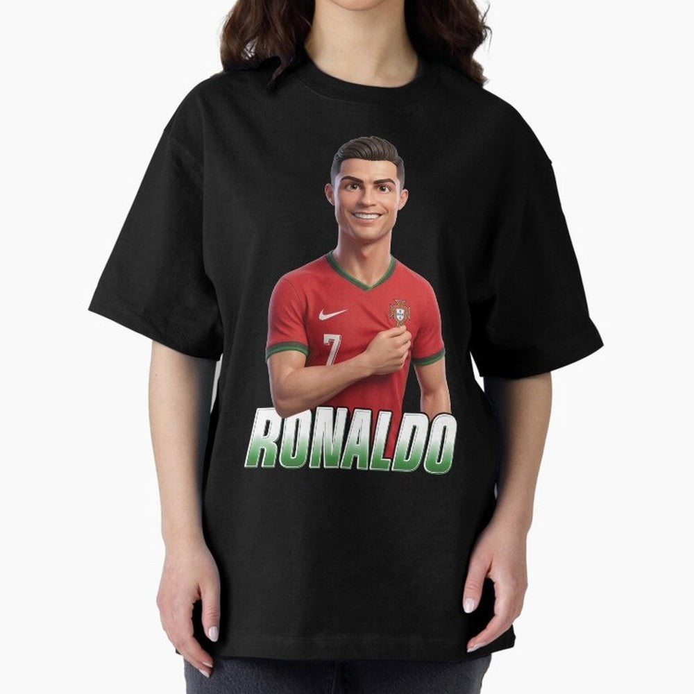 Ronaldo Oversized T-Shirt Build FIFA World Cup 2026 USA Canada Mexico for Fans of CR7 and Argentina, France and Brazil, Bringing Supporter Pride, Iconic Celebrations, Legendary Names and Global Match Day Energy; Created for Match Day Parties,