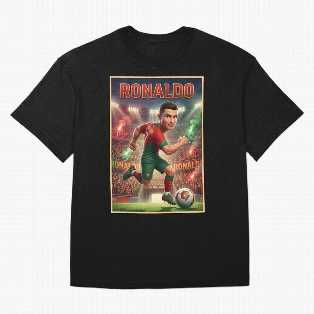 Ronaldo Oversized T-Shirt Bring Retro Soccer Energy to FIFA World Cup 2026 Group Stage Spirit, Driven by Portugal, Spain and Germany, Haaland and Mbappe, Football History, Final Match Energy, Crowd Noise and Once in a Lifetime Moments; Ideal for