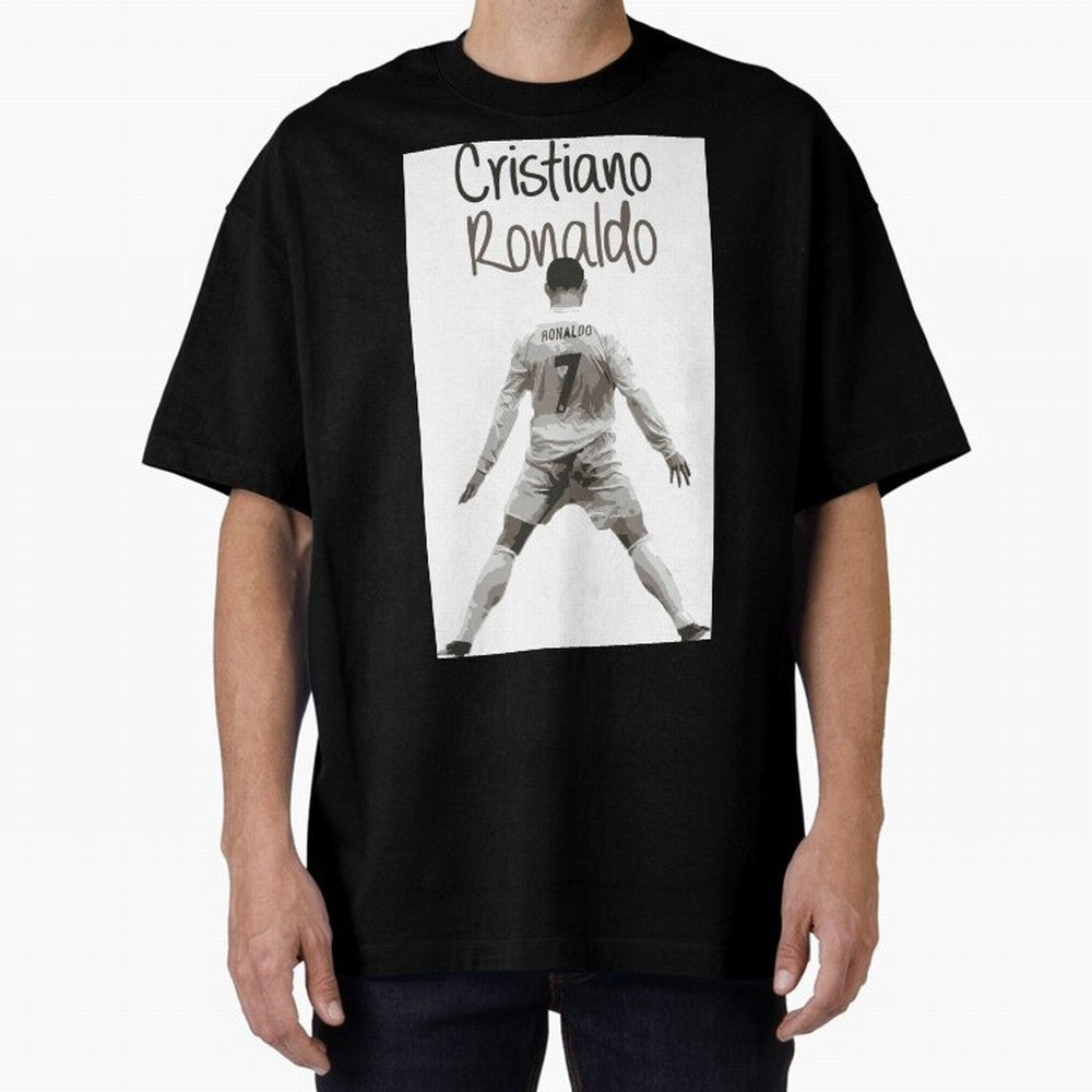 Cristiano Ronaldo Celebration Oversized T-Shirt Support Iconic Players in FIFA World Cup 2026 Group Stage for Fans of Mbappe and Neymar and Netherlands, Bringing Goal Celebration Energy, Supporter Heritage, Football Icons and Worldwide Tournament