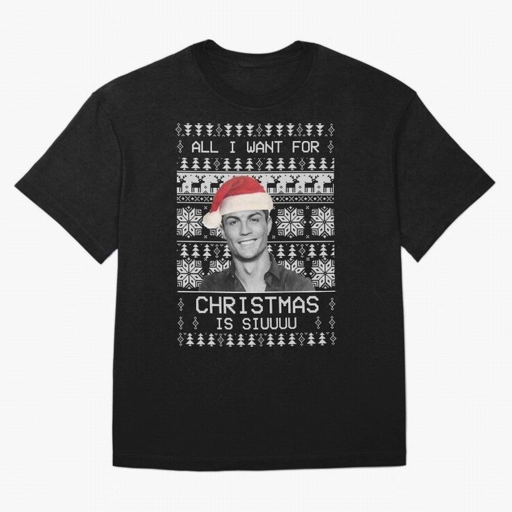 cristiano ronaldo siuuu funny christmas sweater Oversized T-Shirt Elevate Match Day Hype around FIFA World Cup 2026 USA Canada Mexico, CR7 and Messi, England, Fan Favorite Moments, National Team Passion, Big Match Drama and Soccer History; Built