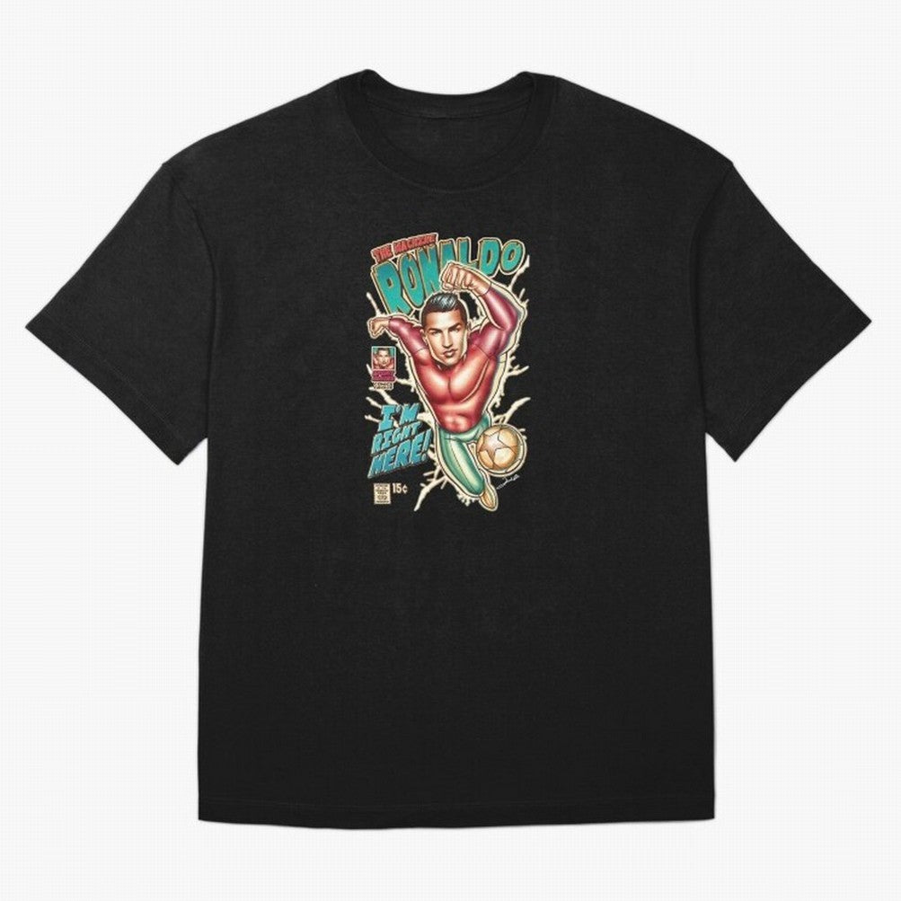 The Machine Ronaldo Oversized T-Shirt Celebrate Golden Goal Energy in the FIFA World Cup 2026 USA Canada Mexico Journey through Messi, Neymar and Mbappe Highlights, Brazil, Portugal and Argentina Pride, Vintage Soccer Flavor, Modern Football Stars,