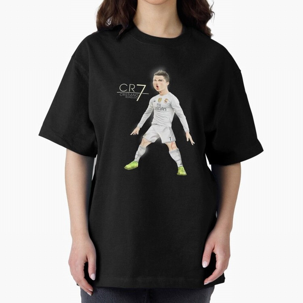 CR7 Oversized T-Shirt Celebrate Global Passion for FIFA World Cup 2026 USA Canada Mexico Inspired by Mbappe and Neymar, France Energy, Supporter Pride, Iconic Celebrations, Legendary Names and Global Match Day Energy; Created for Match Day Parties,