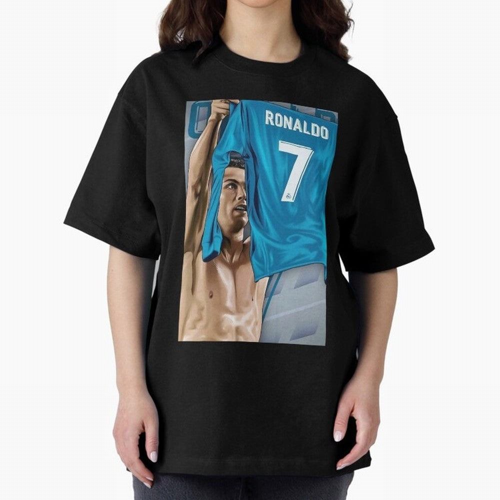 Cristiano Ronaldo Oversized T-Shirt Celebrate the Stars of Global Football Passion for FIFA World Cup 2026 USA Canada Mexico, with Neymar, Argentina, Goal Celebration Energy, Supporter Heritage, Football Icons and Worldwide Tournament Joy; Made for
