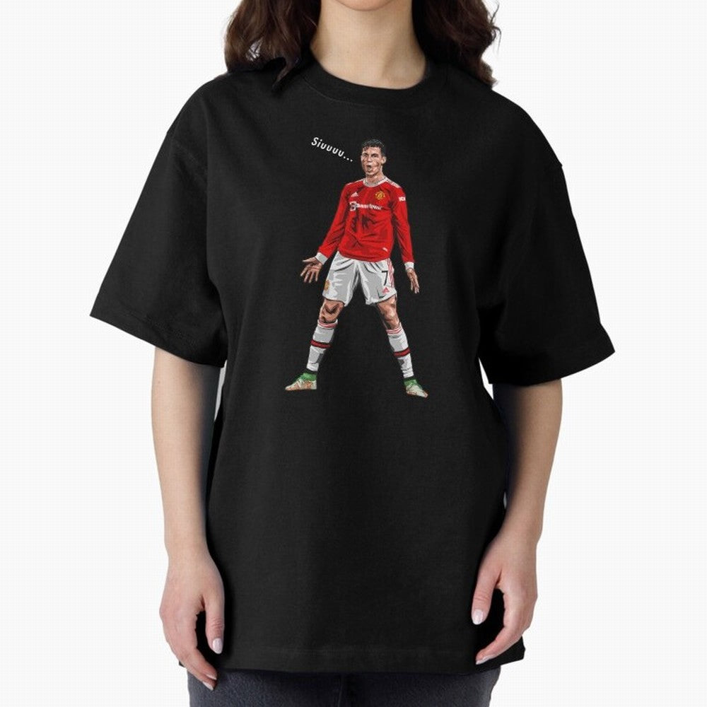 Christiano Ronaldo CR7 Siuuuuu... Oversized T-Shirt Bring Home FIFA World Cup 2026 Group Stage Spirit, Made for Brazil, Cristiano Ronaldo, Haaland and CR7, Tournament Hype, Historic Matchups, Family Viewing Parties and Global Sports Pride; Great