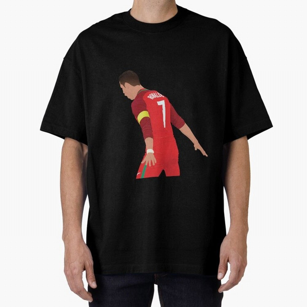 Cristiano Ronaldo - Portugal Oversized T-Shirt Join the Global Buzz around FIFA World Cup 2026 USA Canada Mexico Celebrating Messi, CR7 and Mbappe, England and Germany Energy, Vintage Soccer Flavor, Modern Football Stars, National Flags and Final