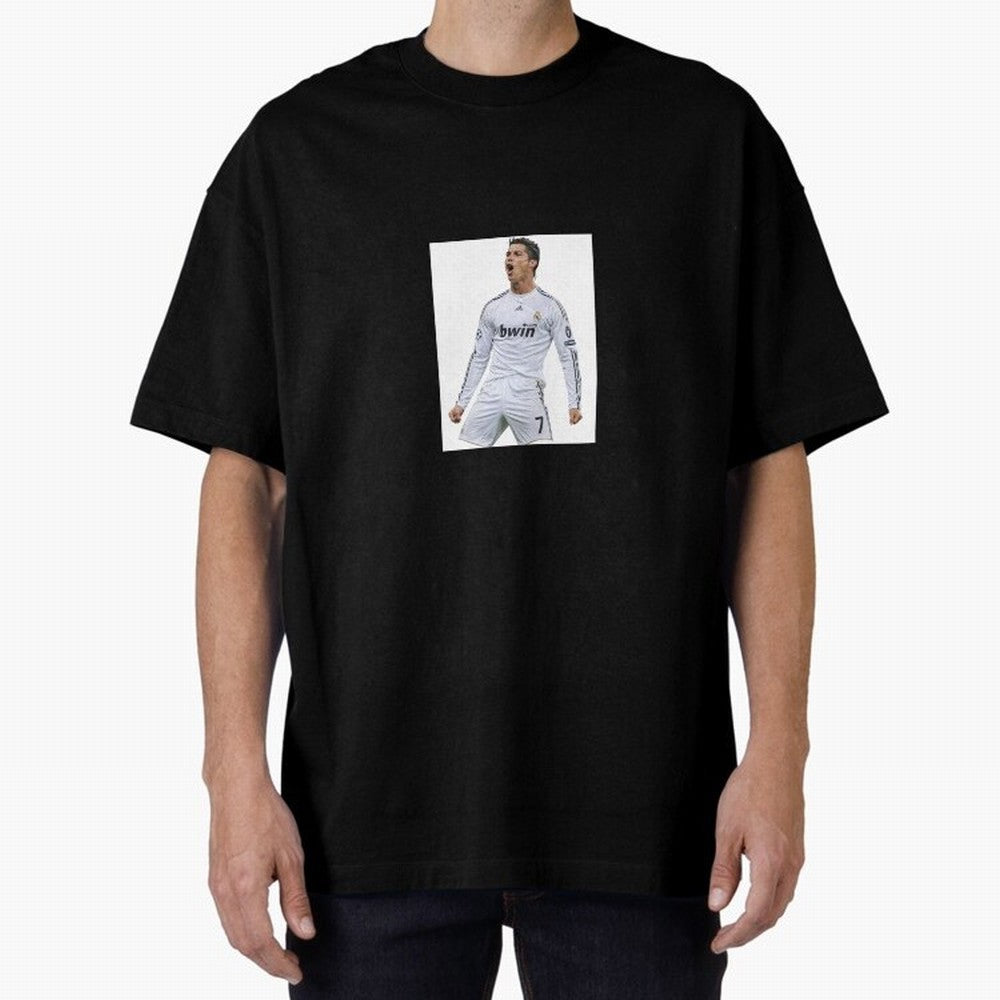 Cristiano Ronaldo 2009 real madrid cr7 Oversized T-Shirt Bring Home the FIFA World Cup 2026 Group Stage Journey through CR7 and Messi Highlights, Argentina, France and Brazil Pride, Worldwide Fan Energy, Dramatic Goals, Stadium Lights and