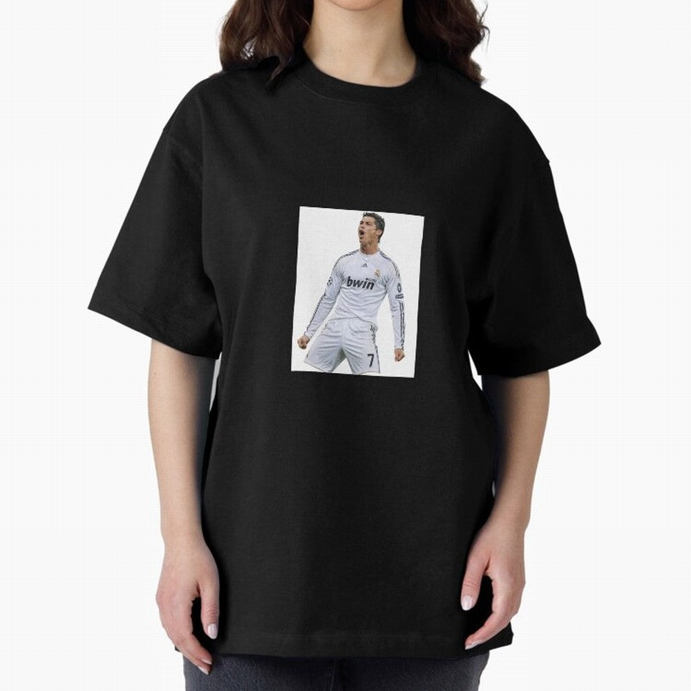 Cristiano Ronaldo 2009 real madrid cr7 Oversized T-Shirt Bring Home the FIFA World Cup 2026 Group Stage Journey through CR7 and Messi Highlights, Argentina, France and Brazil Pride, Worldwide Fan Energy, Dramatic Goals, Stadium Lights and