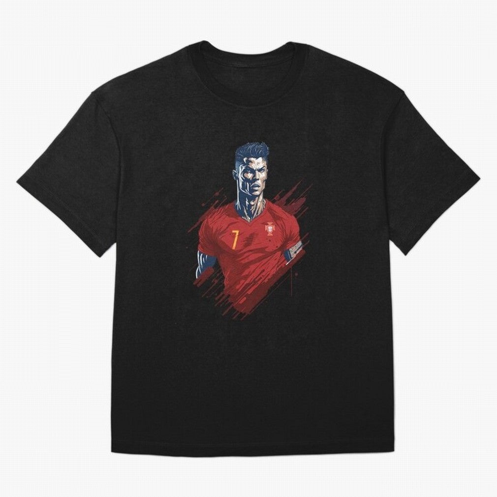 Cristiano Ronaldo splash art Oversized T-Shirt Bring Bold Fan Energy to FIFA World Cup 2026 Inspired by Cristiano Ronaldo, Haaland and CR7, France Energy, Football History, Final Match Energy, Crowd Noise and Once in a Lifetime Moments; Perfect for