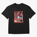 Retro Cristiano Ronaldo Manchester United Oversized T-Shirt Join the Countdown to Global Football Passion for FIFA World Cup 2026 USA Canada Mexico, Highlighting Cristiano Ronaldo, Haaland and CR7, England and Germany, Worldwide Fan Energy,