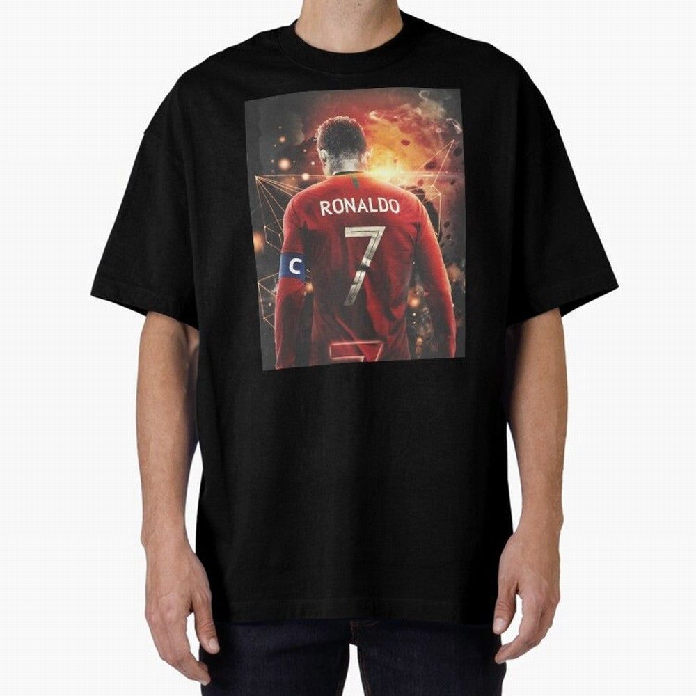 Cristiano Ronaldo Art iPad Case _amp_ Skin Oversized T-Shirt Showcase Match Day Hype around FIFA World Cup 2026, Messi and Cristiano Ronaldo, France, Vintage Soccer Flavor, Modern Football Stars, National Flags and Final Night Emotion; Perfect for