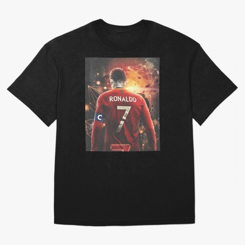 Cristiano Ronaldo Art iPad Case _amp_ Skin Oversized T-Shirt Showcase Match Day Hype around FIFA World Cup 2026, Messi and Cristiano Ronaldo, France, Vintage Soccer Flavor, Modern Football Stars, National Flags and Final Night Emotion; Perfect for