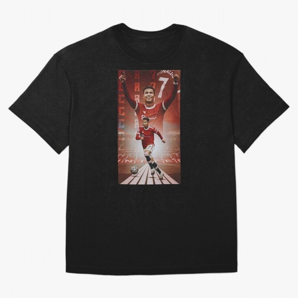 Cristiano Ronaldo Manchester Home 202122 , Ronaldo Gifts, Ronaldo Best Selling , Ronaldo Top Items Oversized T-Shirt Keep the Match Day Mood of FIFA World Cup 2026 Group Stage for Fans of Messi, Neymar and Mbappe and Spain, Bringing Retro Football